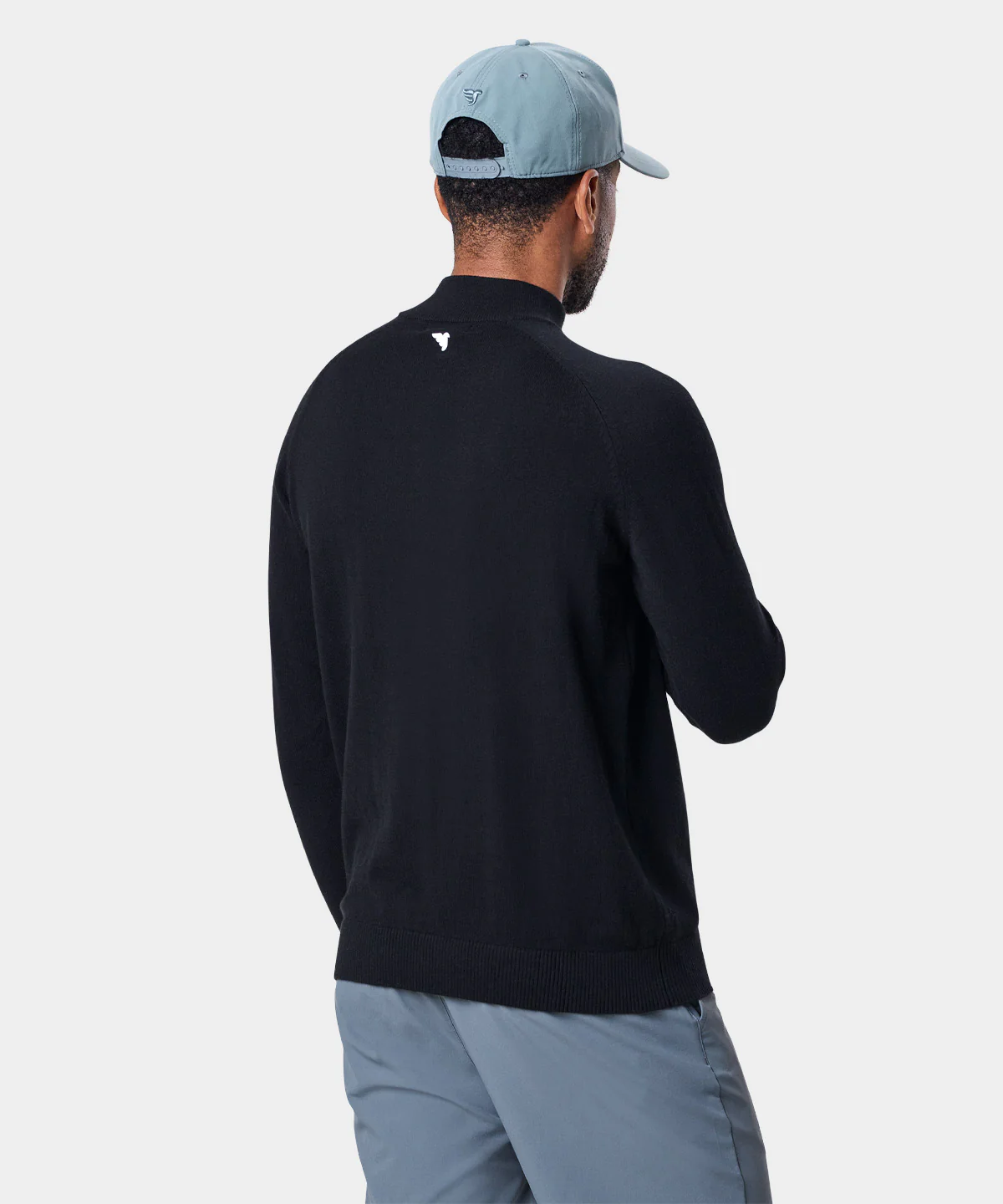 Tour Knit Quarter Zip - Black - Image 3