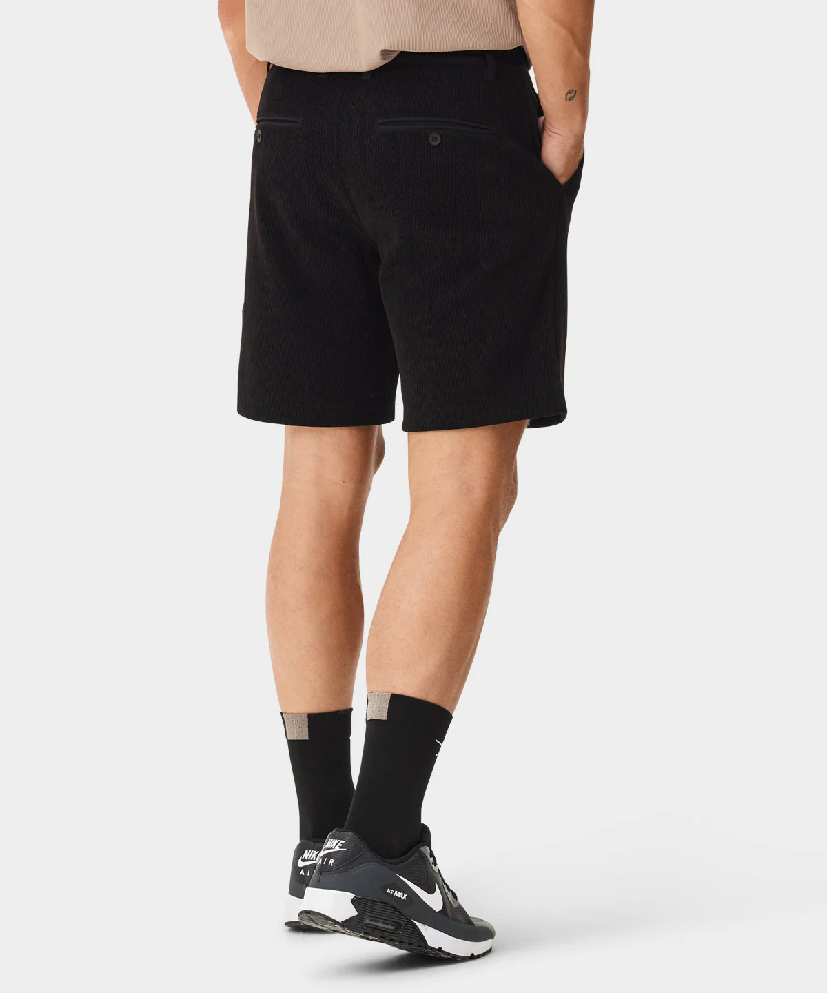 Ethan Pleated Shorts - Black - Image 3