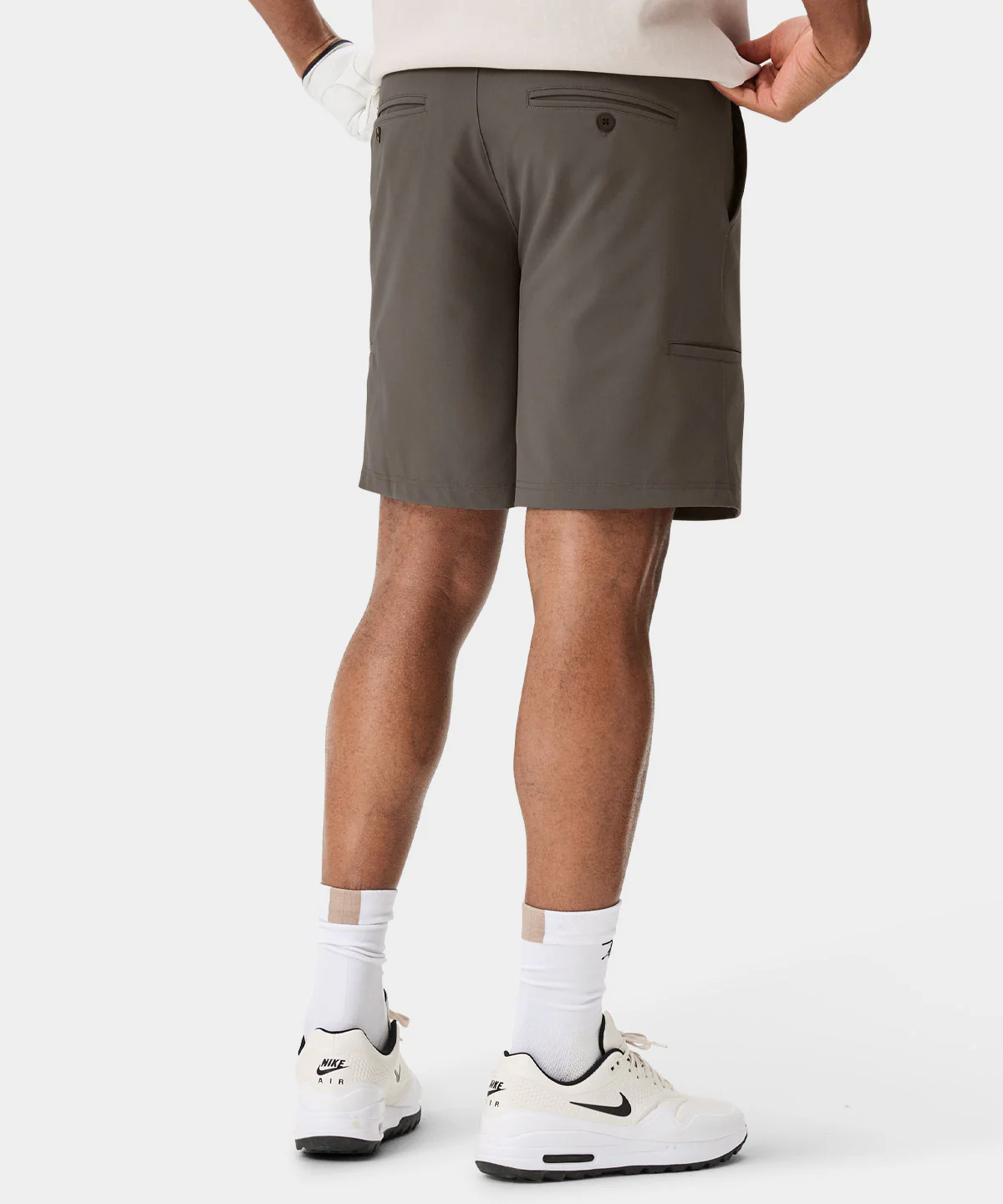 Pleated Players Shorts - Brown - Image 3