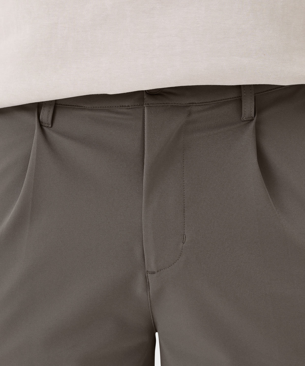 Pleated Players Shorts - Brown - Image 6