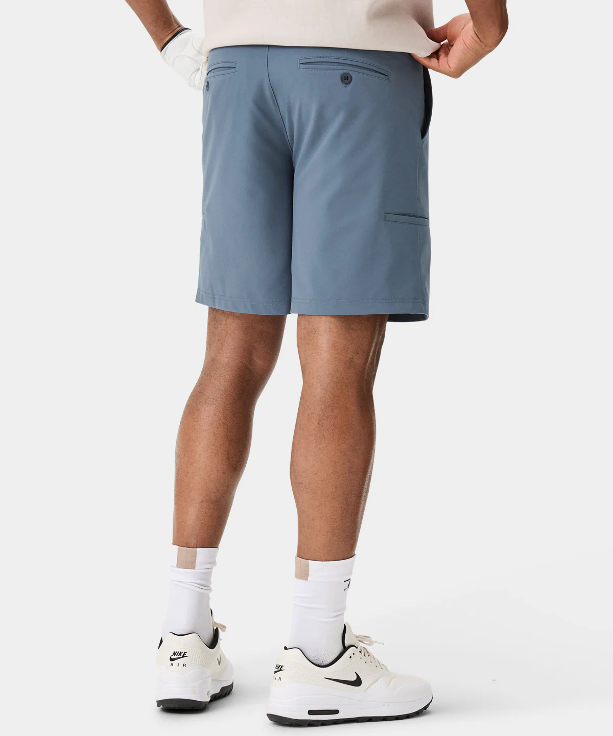 Pleated Players Shorts - Stone Blue - Image 3